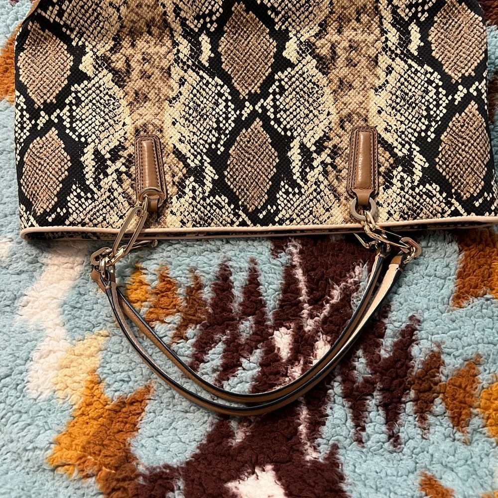 Coach Python Print Tote Euc - image 5